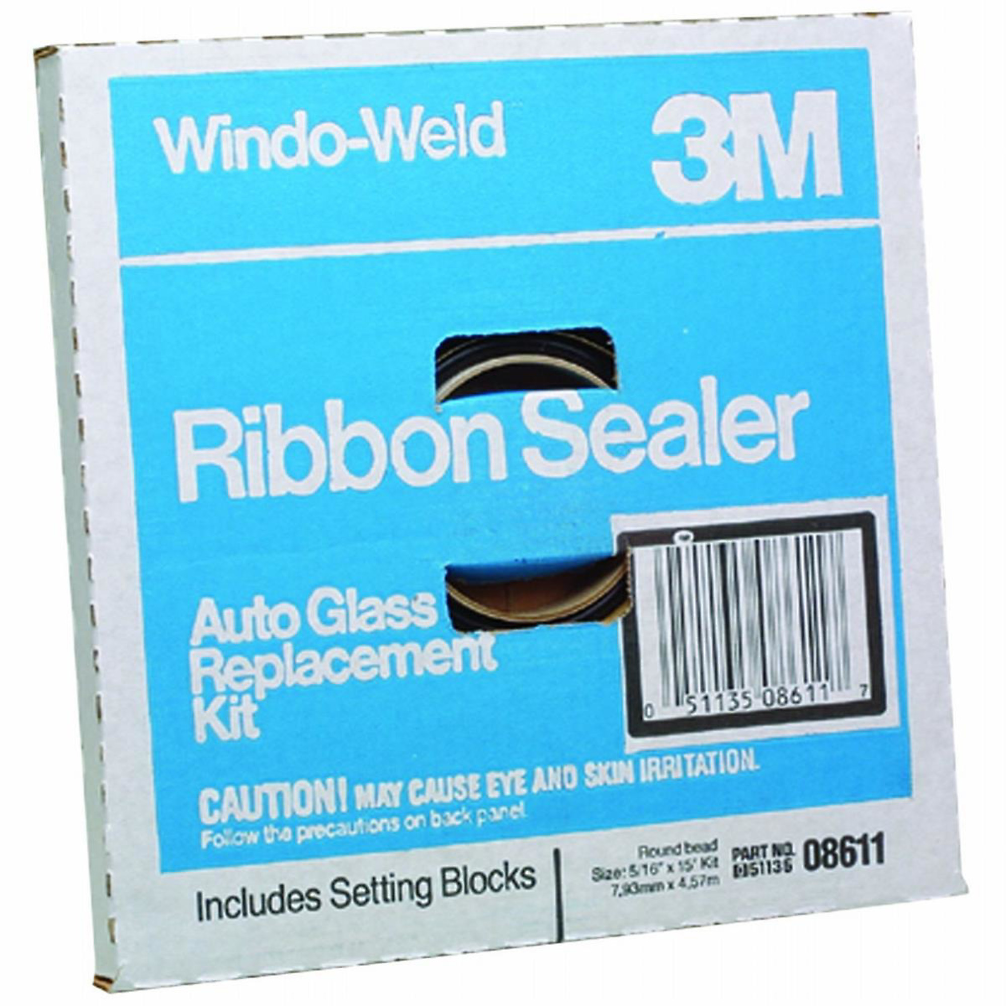 3M Ribbon Seal Glass Kit — 5/16in. x 15ft., Model# MMM8611